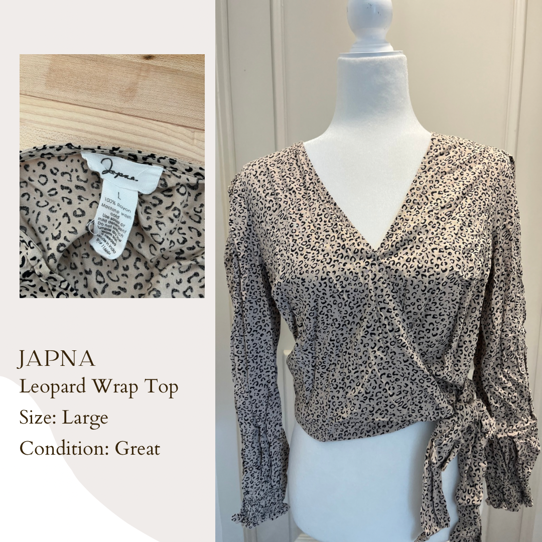 Japna Leopard Wrap Top