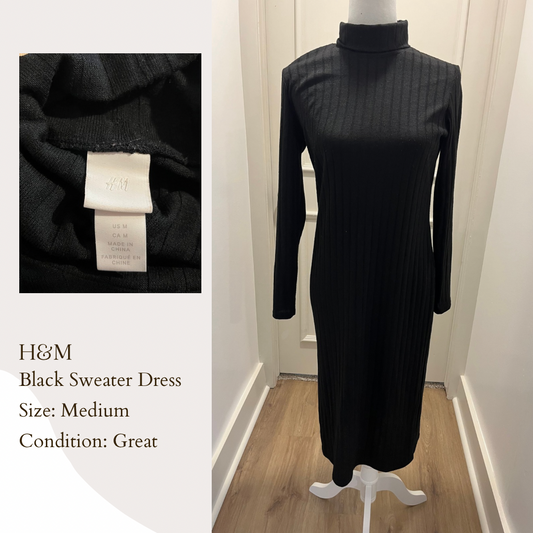 H&M Black Sweater Dress