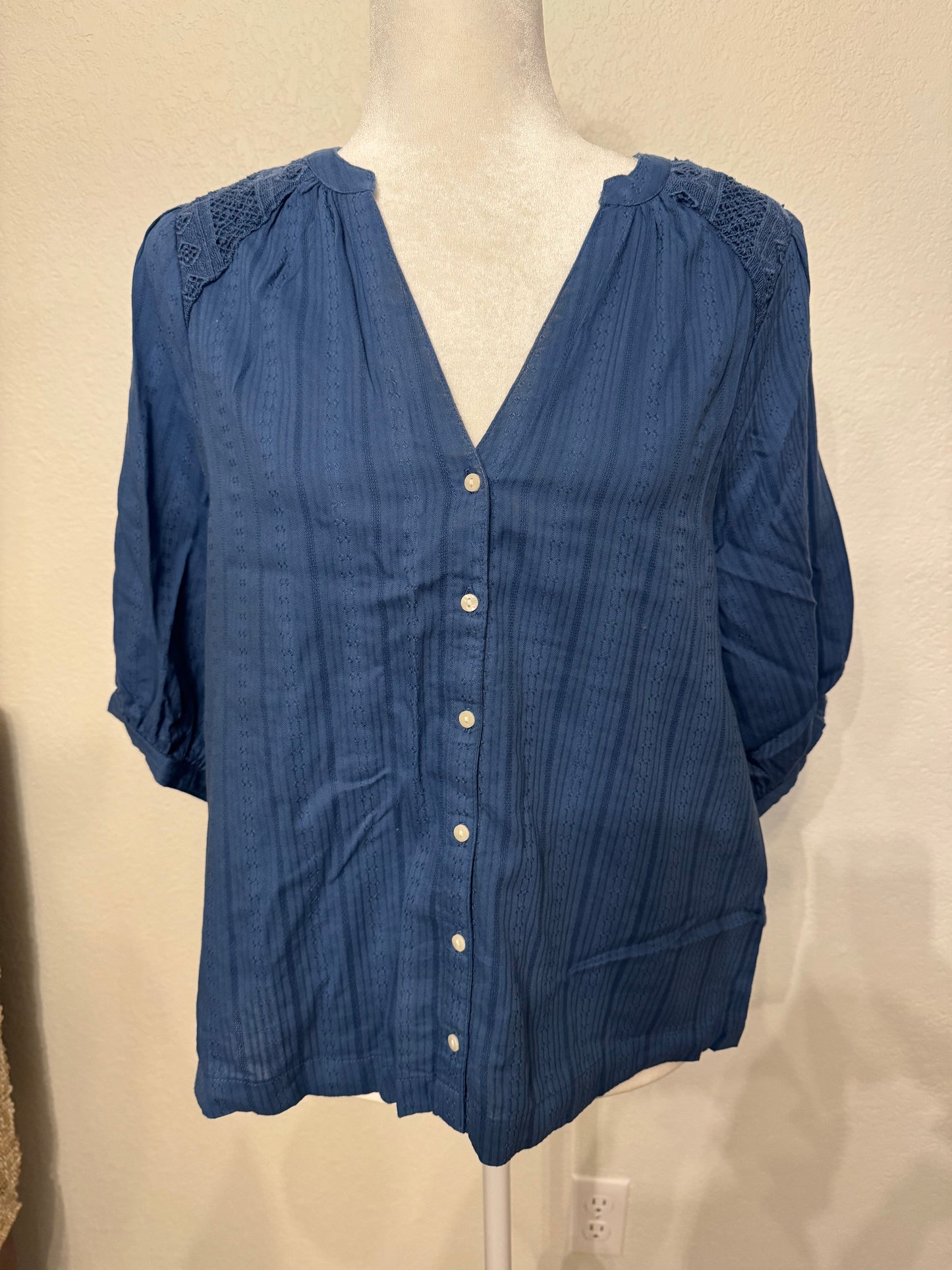 Old Navy Blue Button Front Top