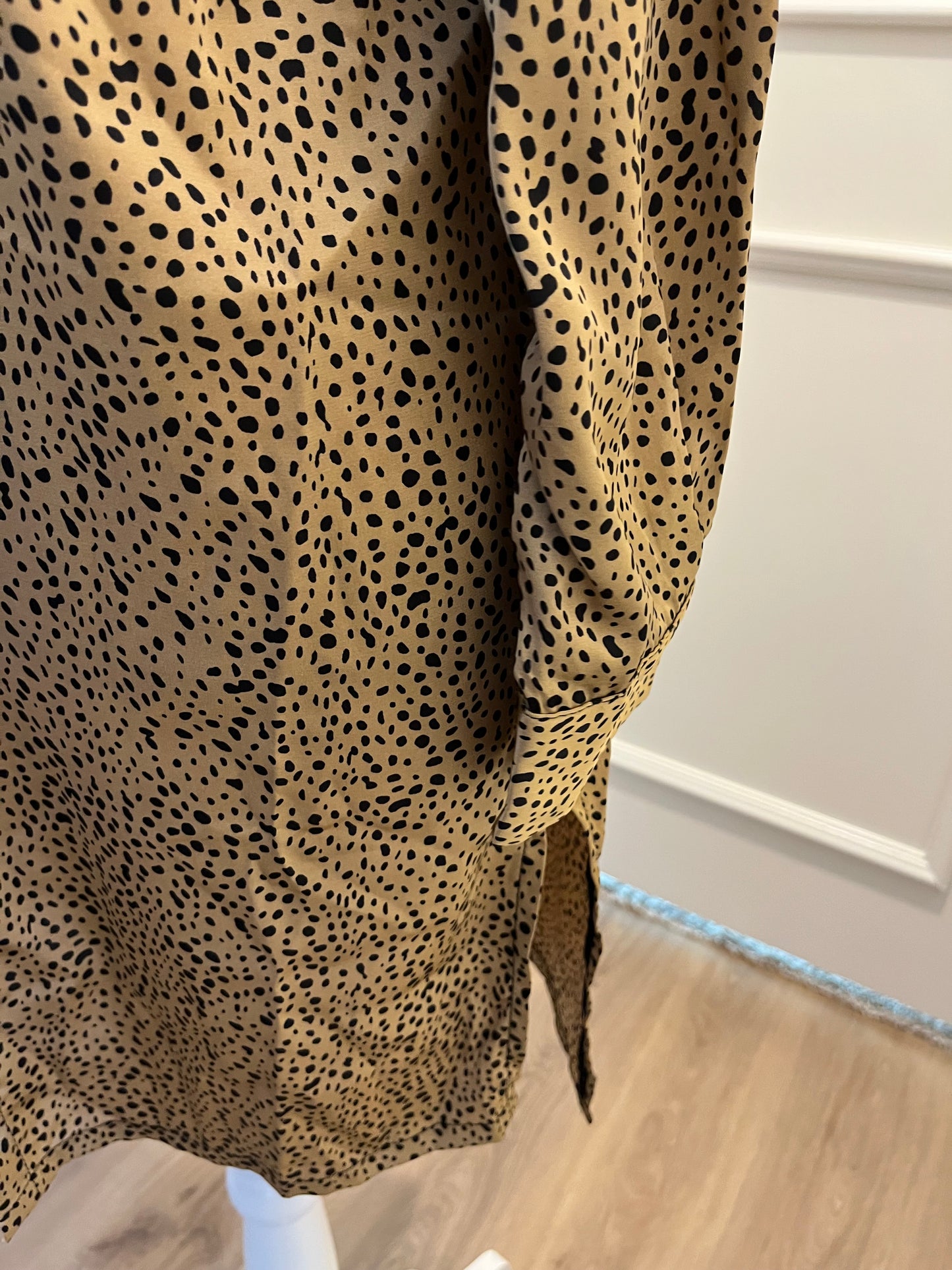 Rachel Zoe Cheetah Print Button Front Top