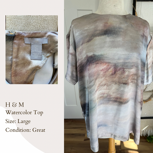 H & M Watercolor Top