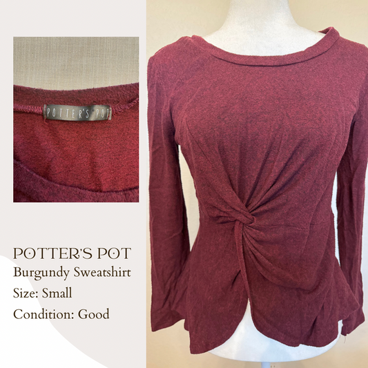 Potter’s Pot Burgundy Sweatshirt