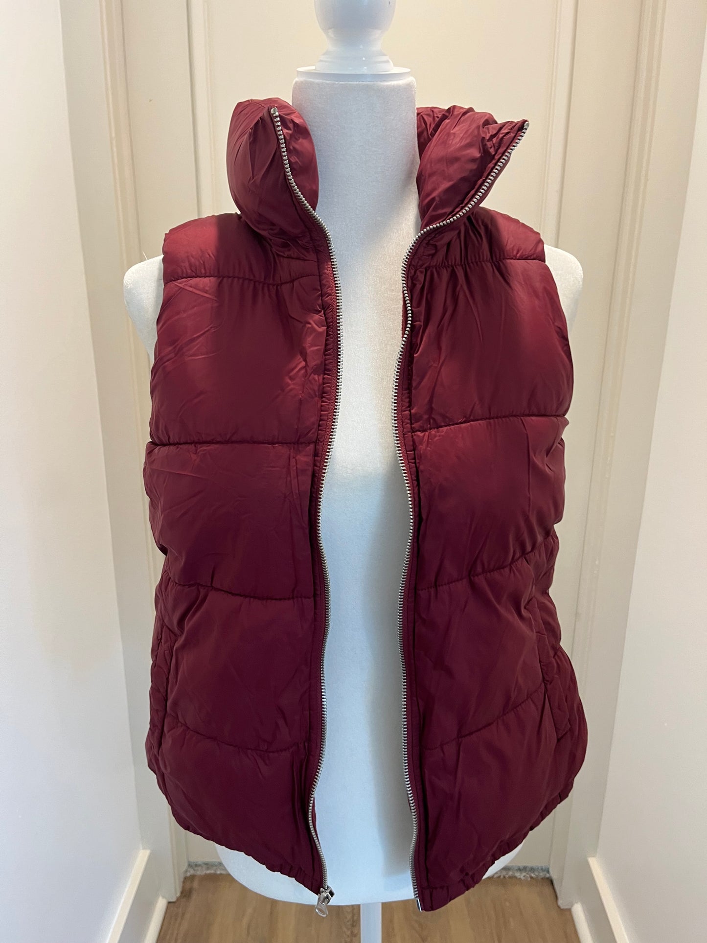 Old Navy Burgundy Puffer Vest