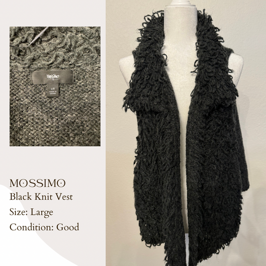 Mossimo Black Knit Vest