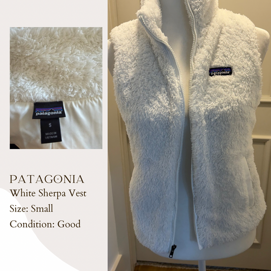 Patagonia White Sherpa Vest