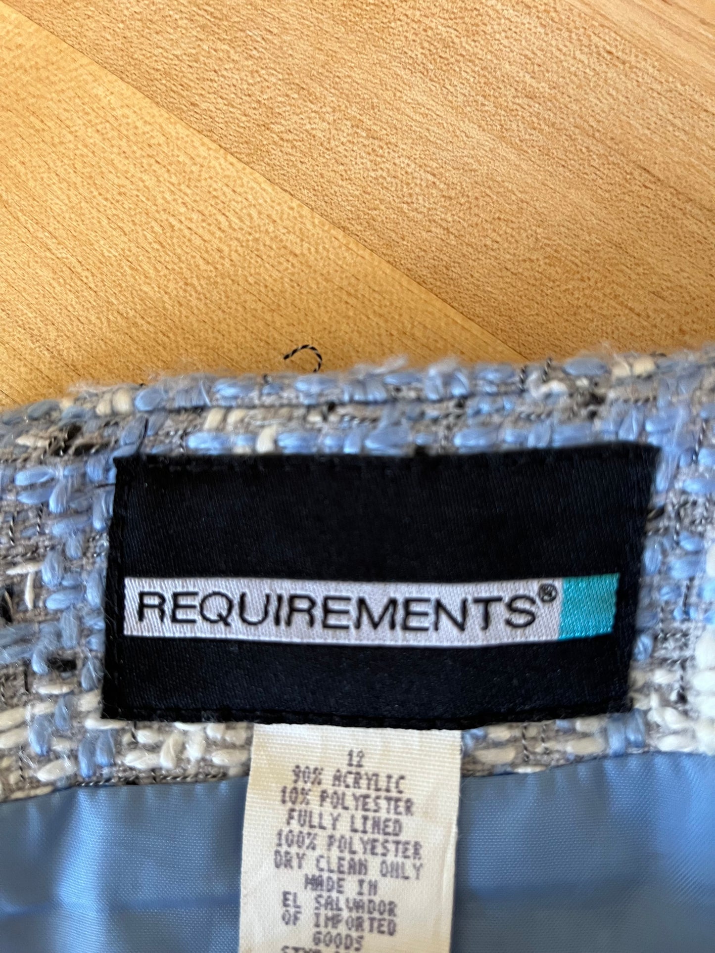 Requirements Blue Plaid Pencil Skirt