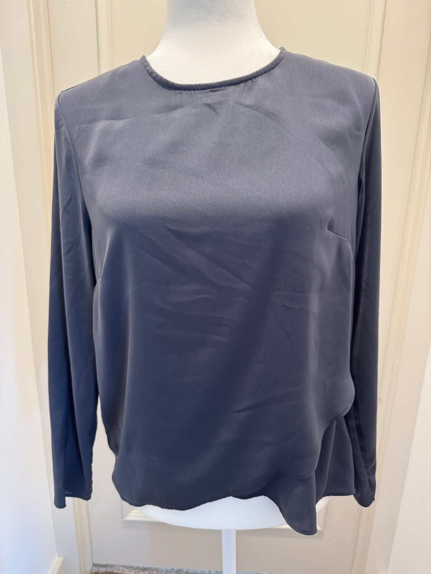 H & M Gray Satin Top