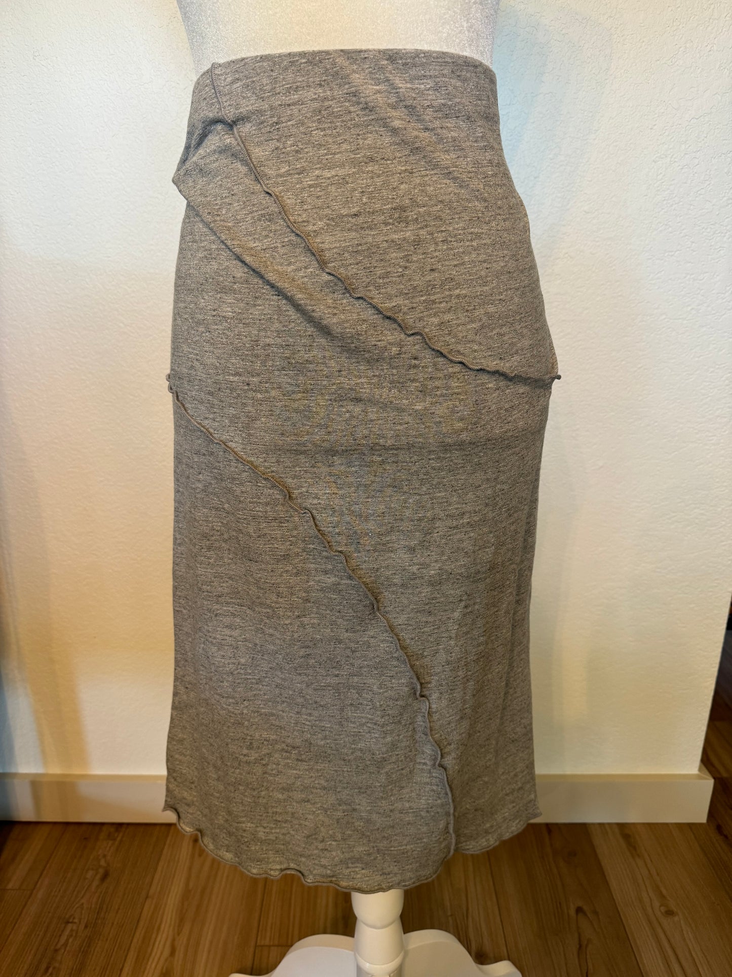 Culture Code Gray Knit Pencil Skirt