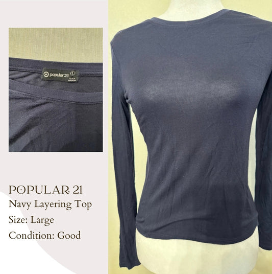 Popular 21 Navy Layering Tank