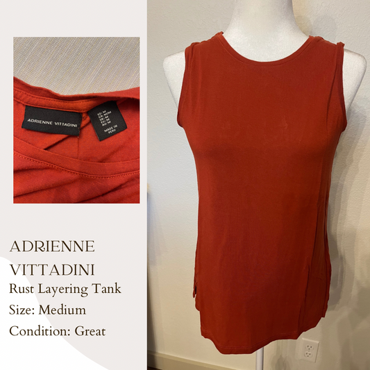 Adrienne Vittadini Rust Layering Tank