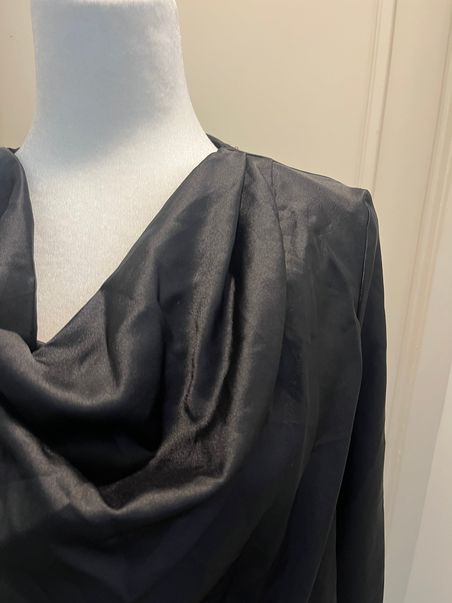 Shein Black Satin Top