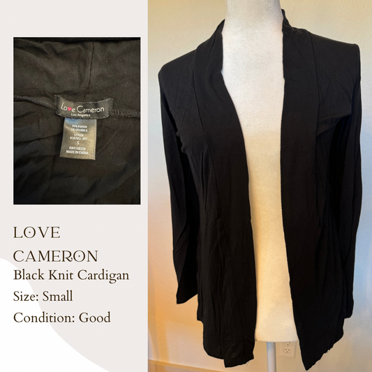 Love Cameron Black Knit Cardigan