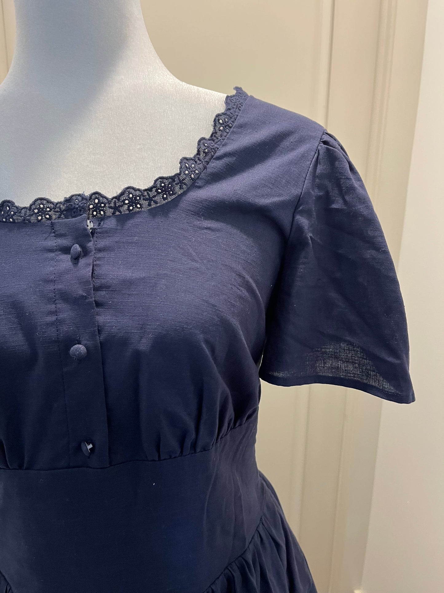 Poet Navy Cotton Maxi Dress