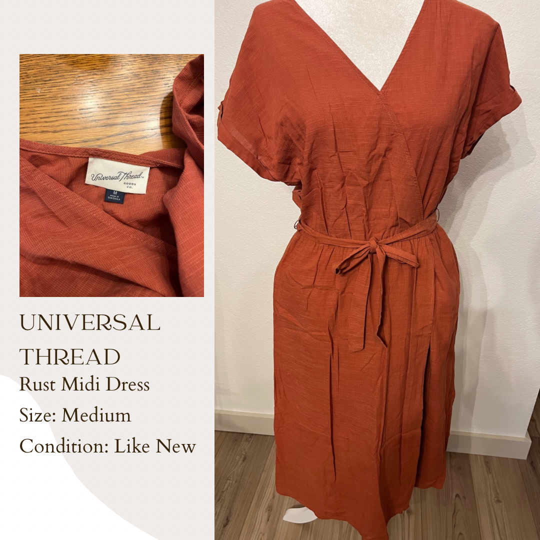 Universal Thread Rust Midi Dress