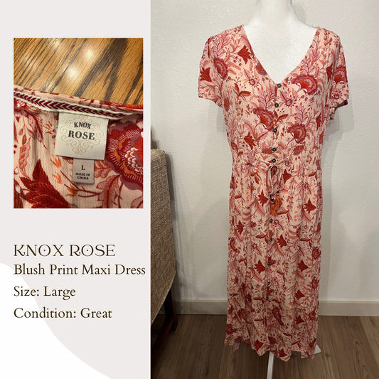 Knox Rose Blush Print Maxi Dress