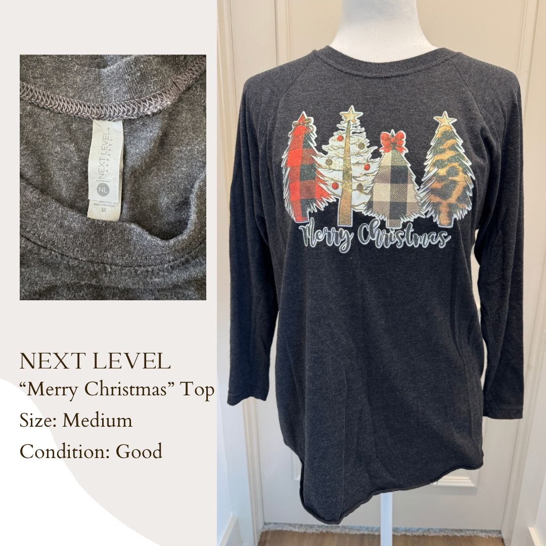 Next Level “Merry Christmas” Top
