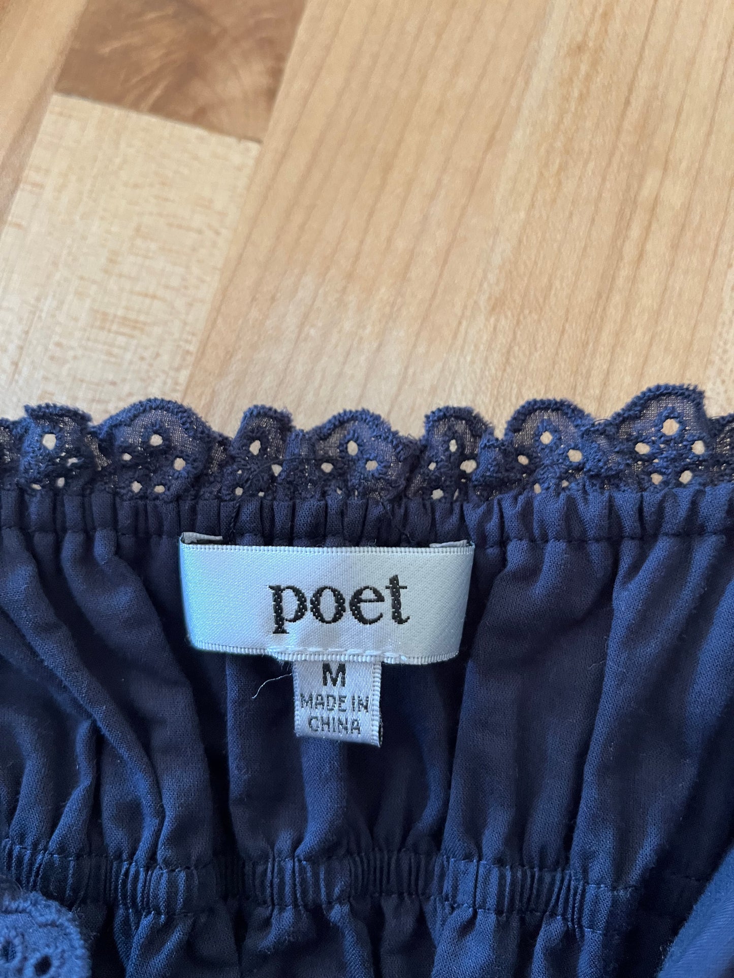 Poet Navy Cotton Maxi Dress