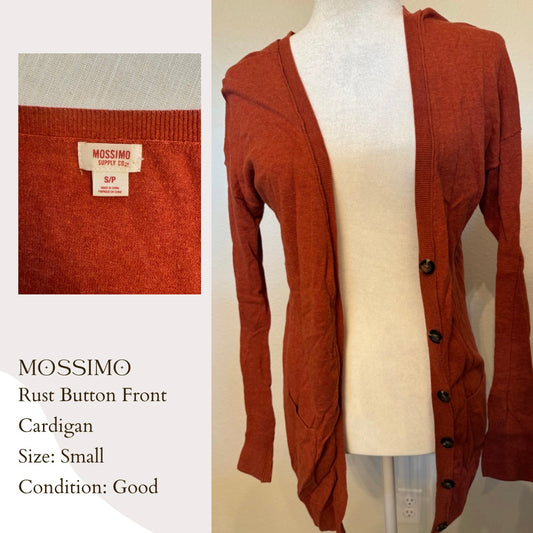 Mossimo Rust Button Front Cardigan