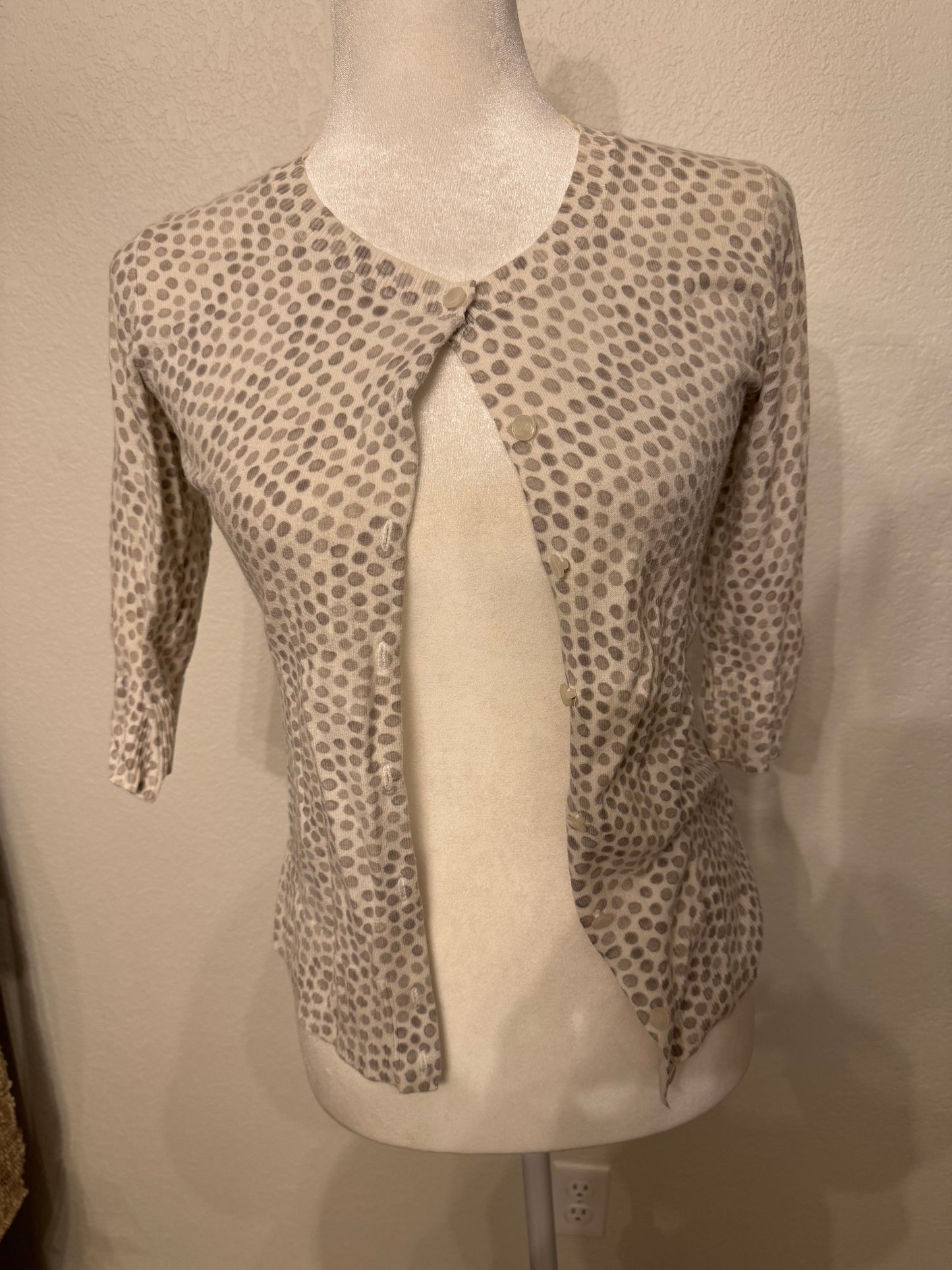 Merona Gray Dot Cardigan