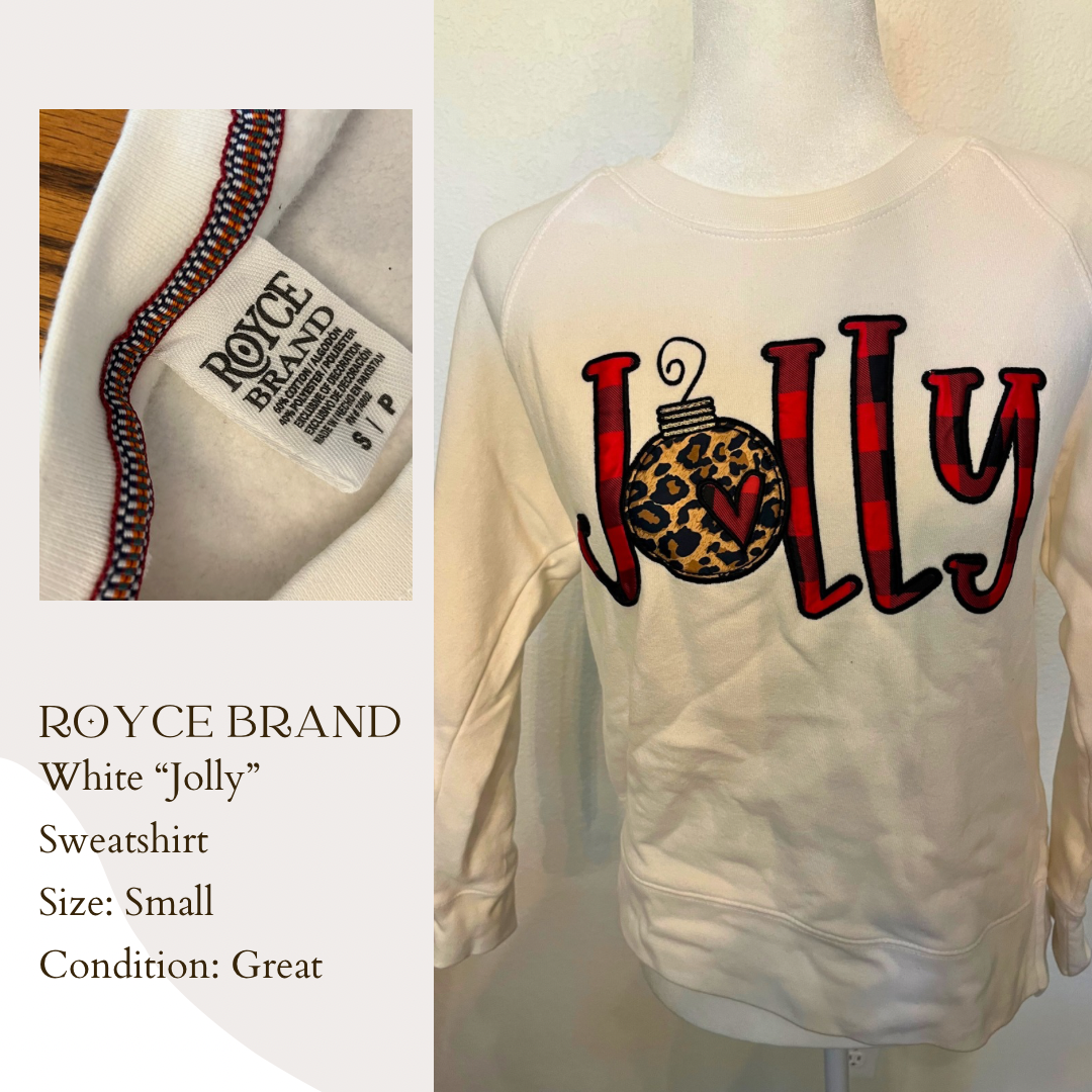 Royce Brand White “Jolly” Sweatshirt