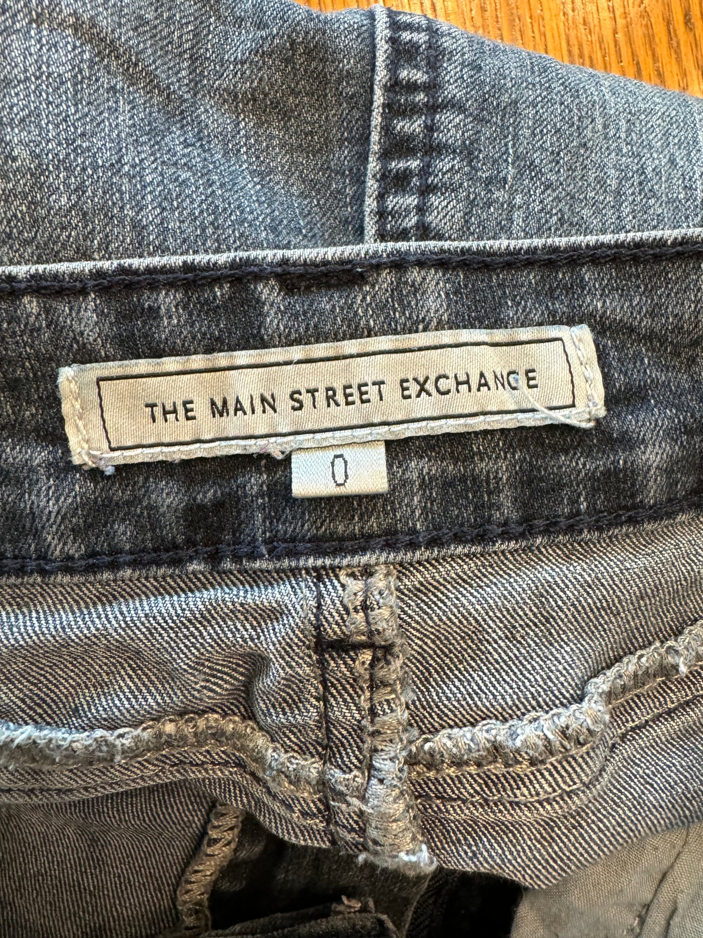 Main Street Exchange Black Stretchy Denim Skirt
