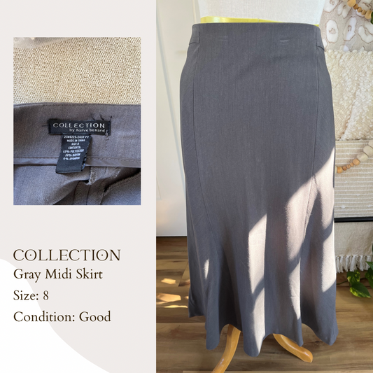 Collection Gray Midi Skirt