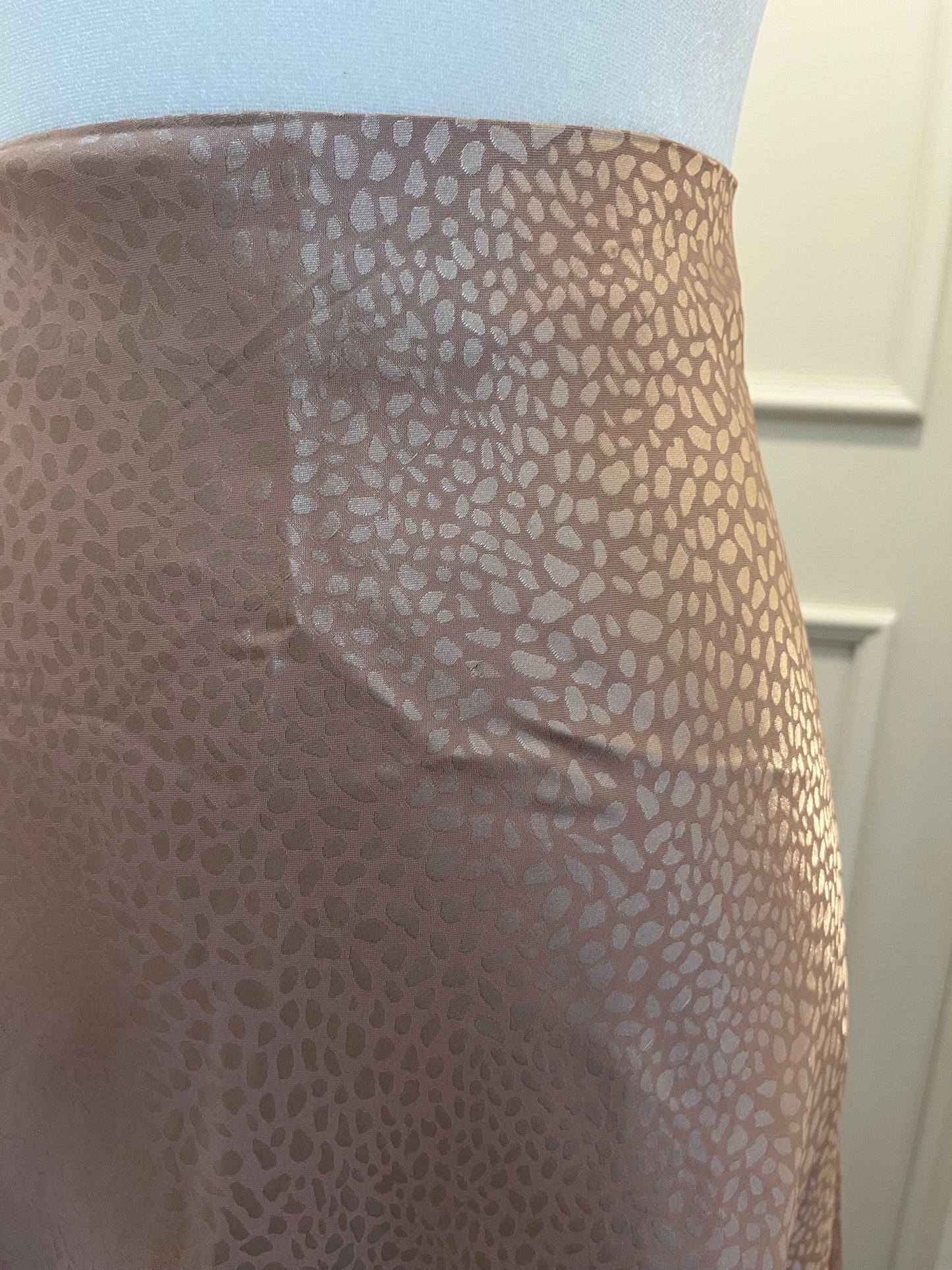 Shein Blush Satin Slip Skirt