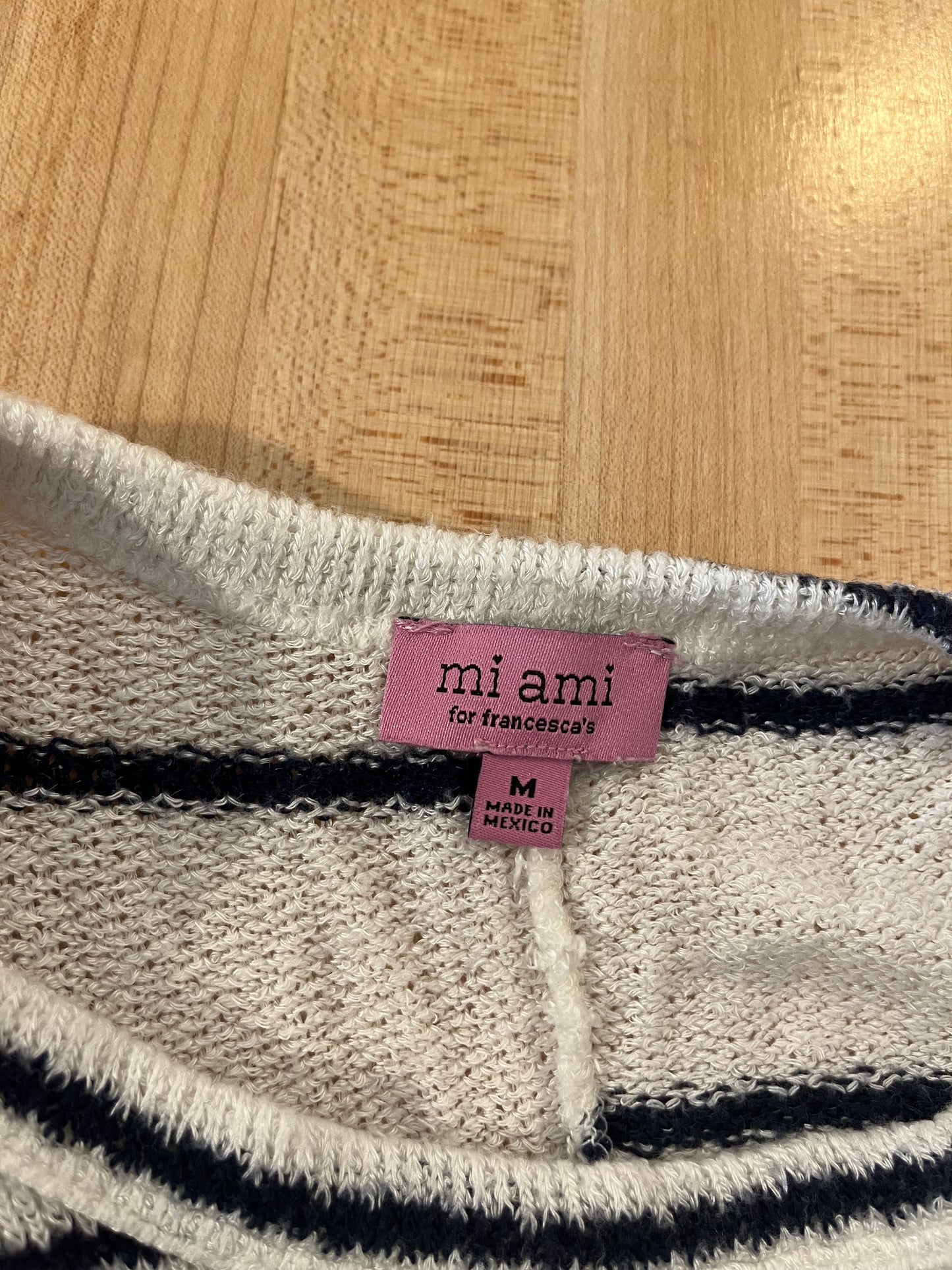 Mi Ami Black & White Stripe Sweater