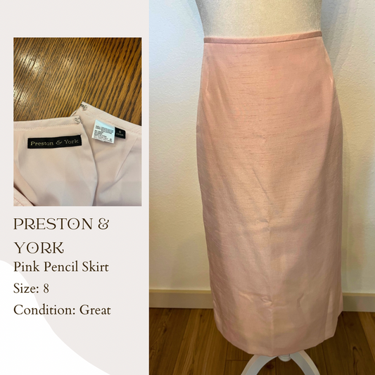 Preston & York Pink Pencil Skirt