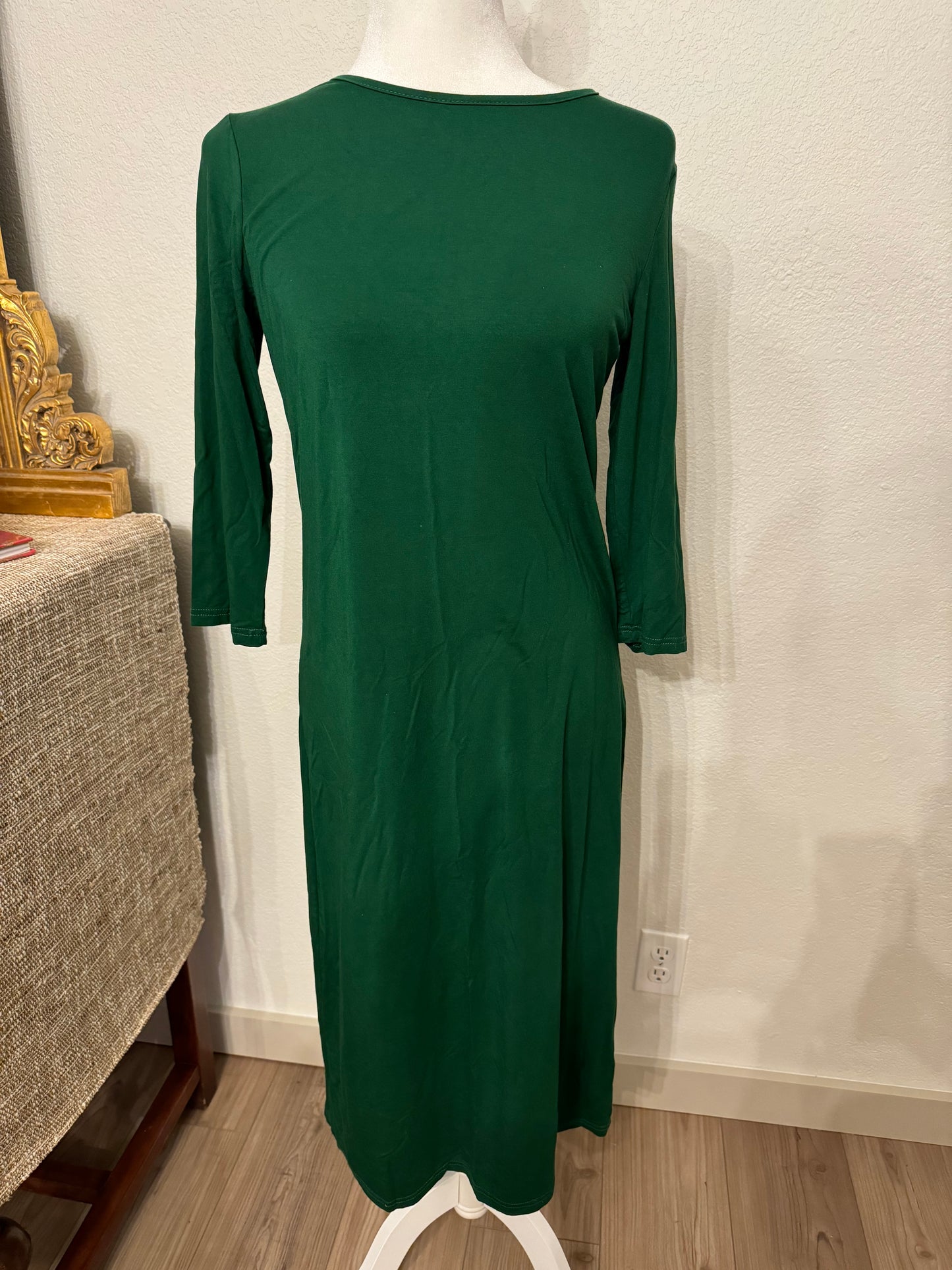 Nuggles Emerald Green Knit Midi Dress