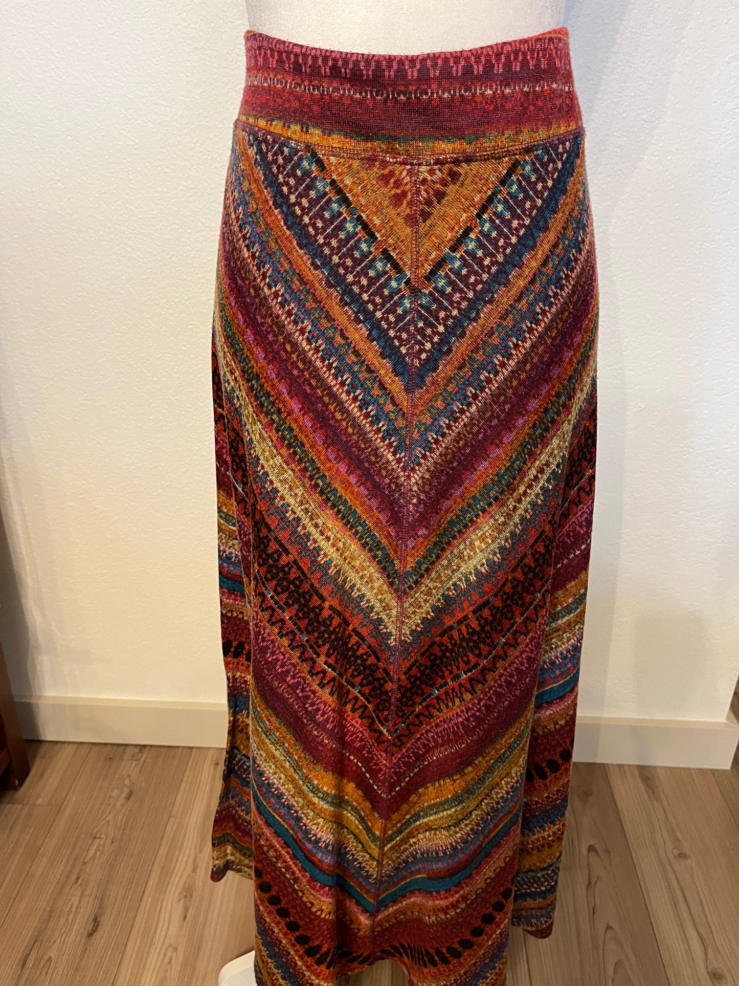 Cato Burnt Orange Print Maxi Skirt