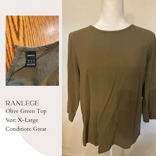 Ranlege Olive Green Top