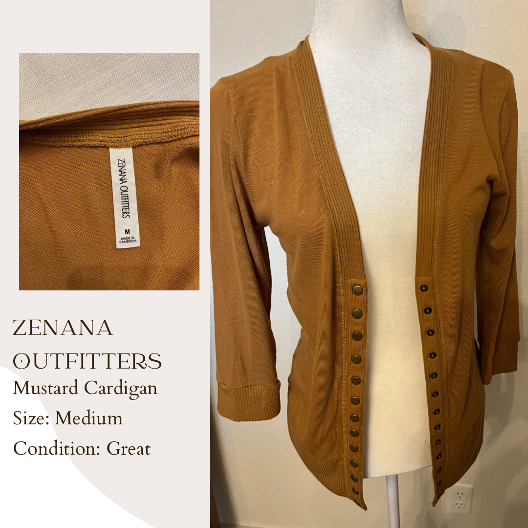 Zenana Outfitters Mustard Cardigan – A