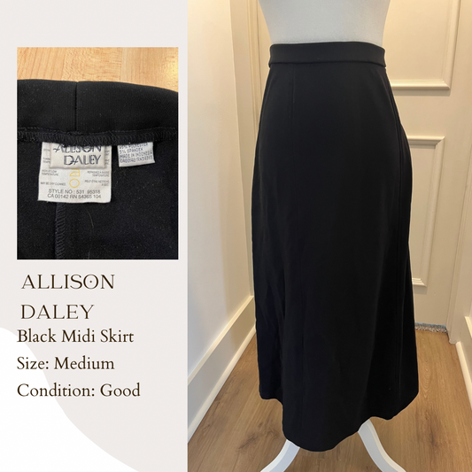 Allison Daley Black Midi Skirt
