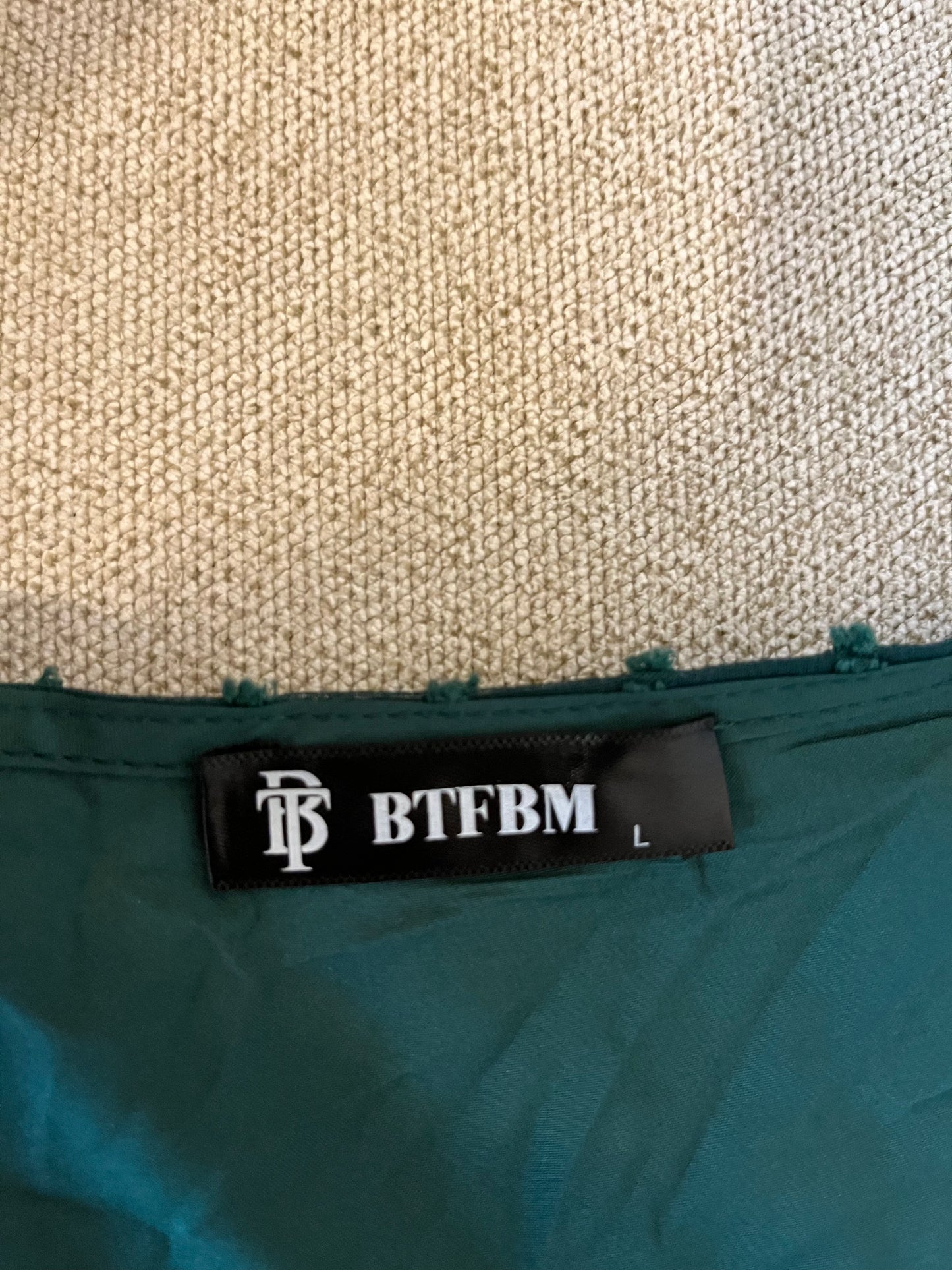 BTFMB Emerald Green Swiss Dot Top