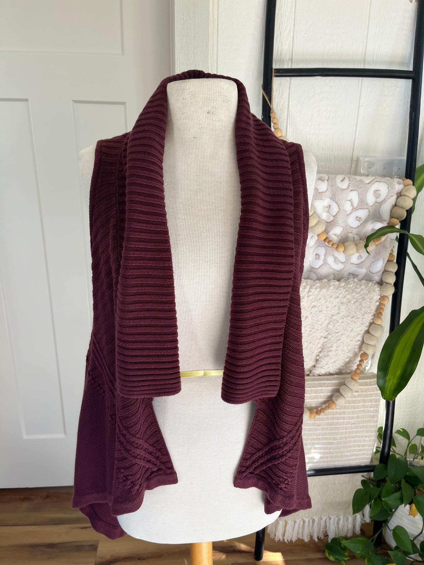 Cato Burgundy Sweater Vest