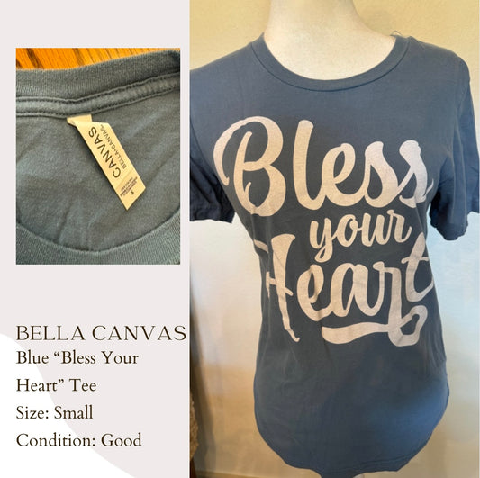 Bella Canvas Blue “Bless Your Heart” Tee