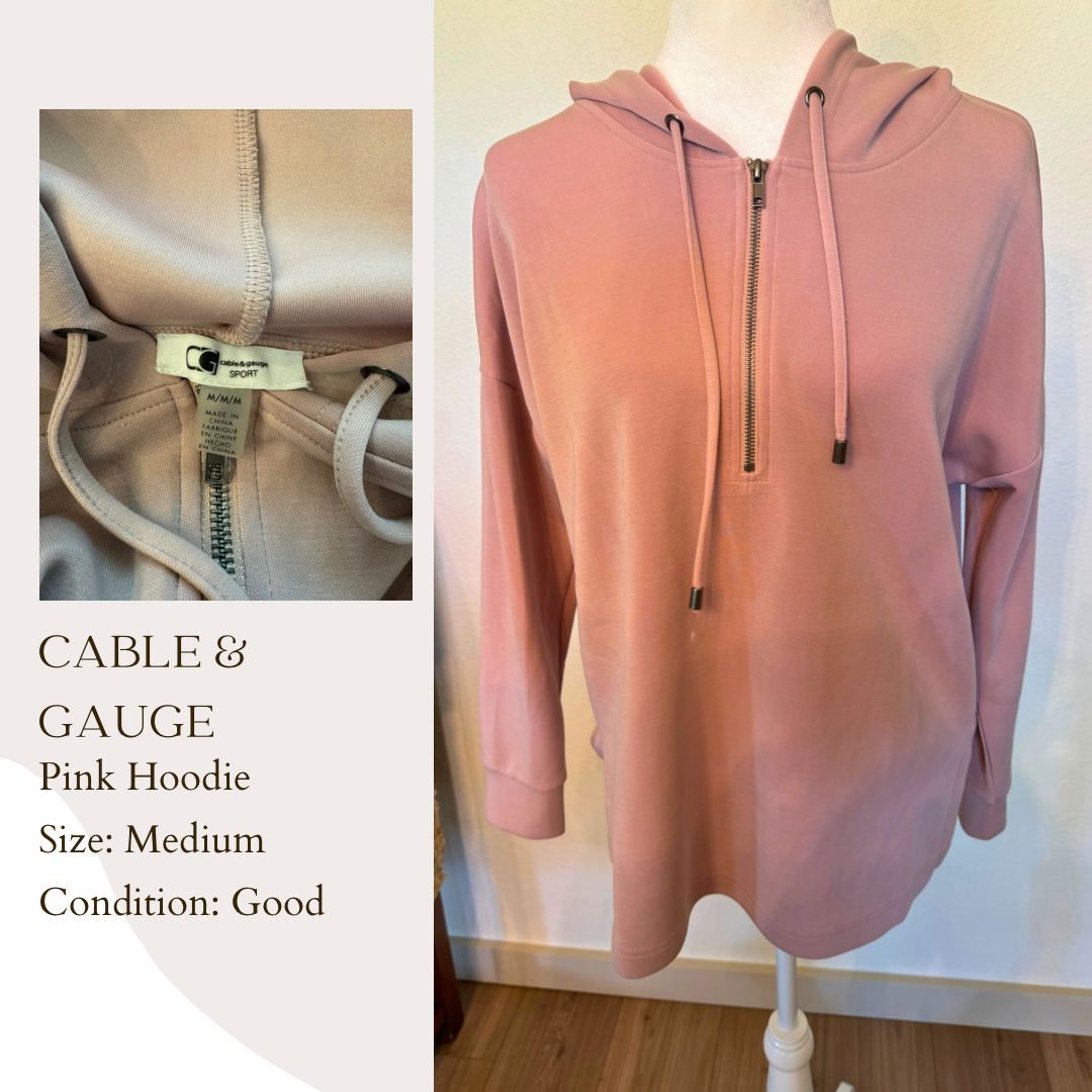 Cable & Gauge Pink Hoodie