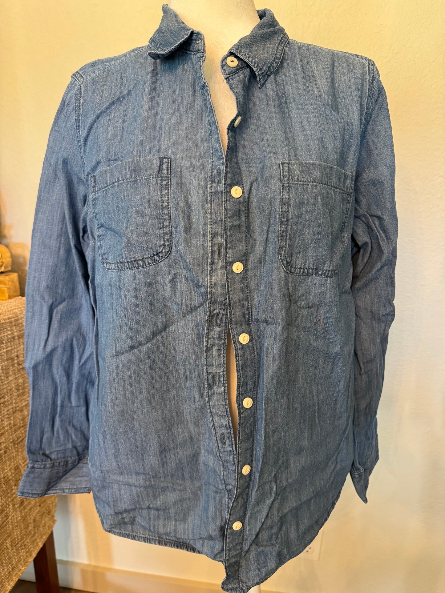 St. John’s Bay Denim Button Front Top