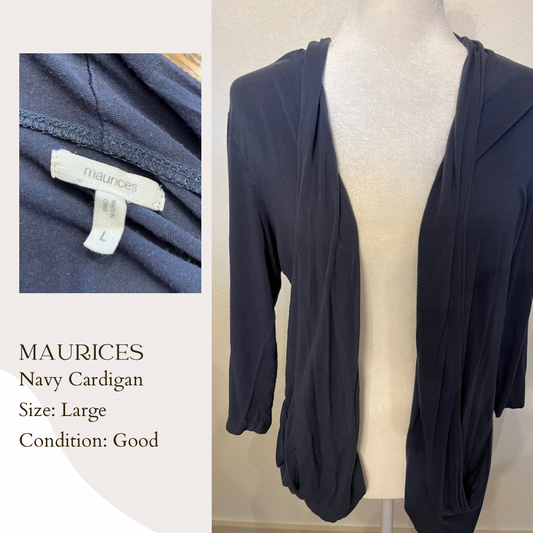 Maurice’s Navy Cardigan