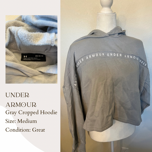 Under Armour Gray Cropped Hoodie
