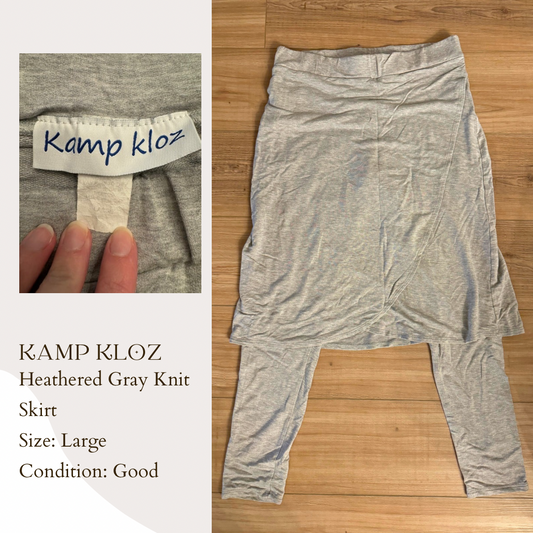 Kamp Kloz Heathered Gray Knit Skirt