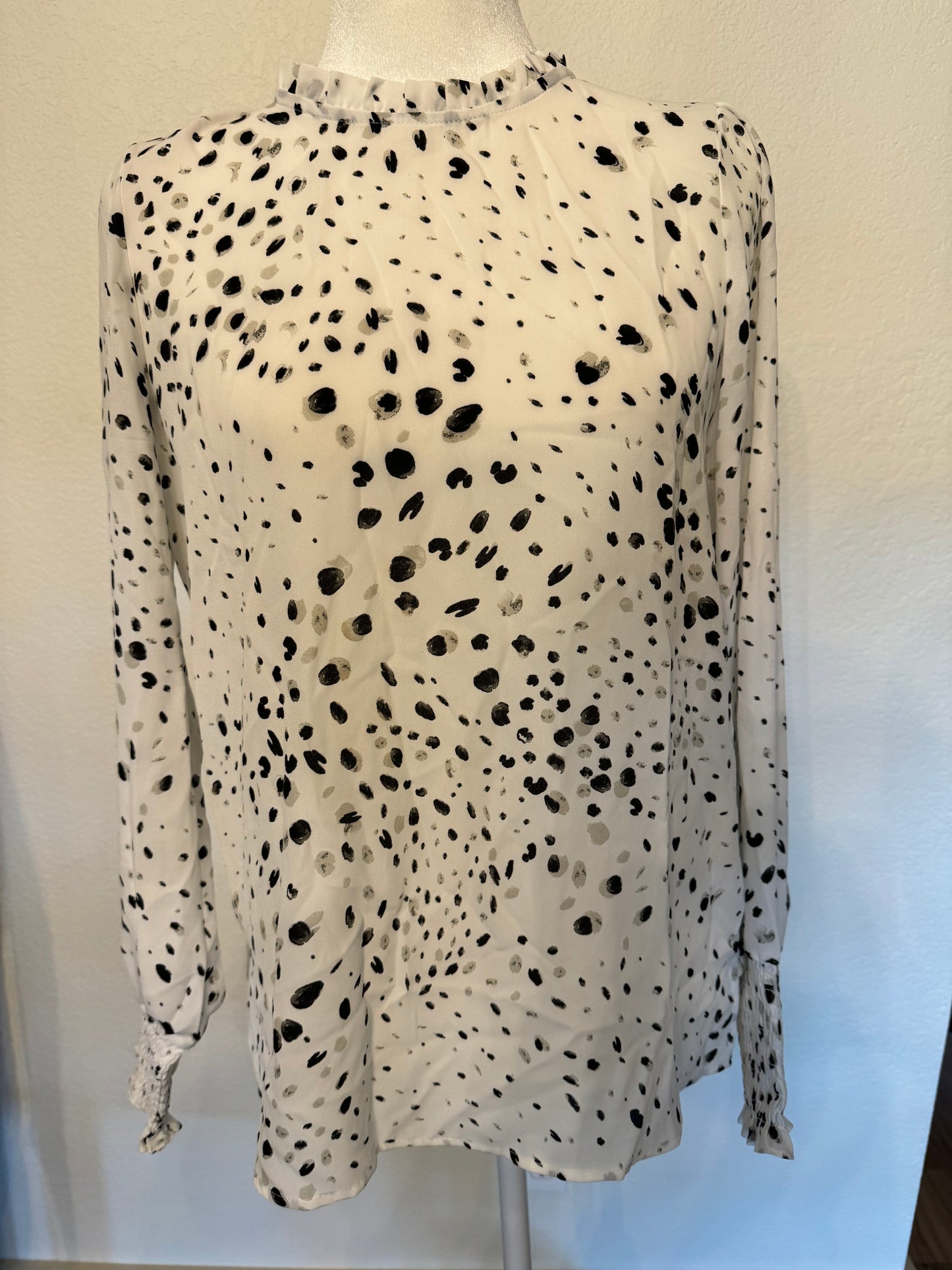 Rachel Zoe Black and White Print Top