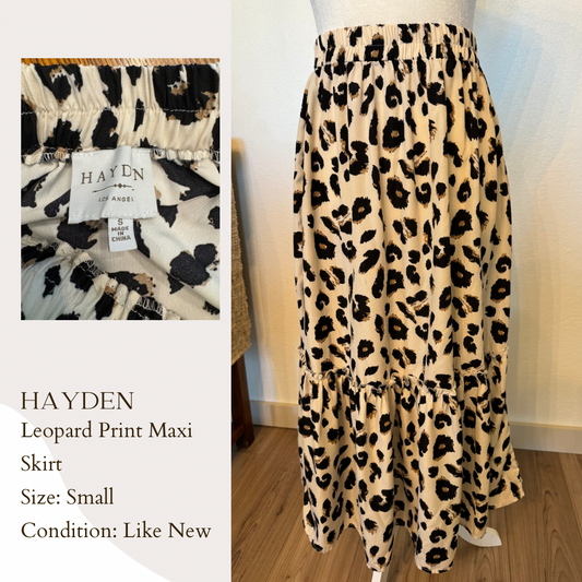 Hayden Leopard Print Maxi Skirt