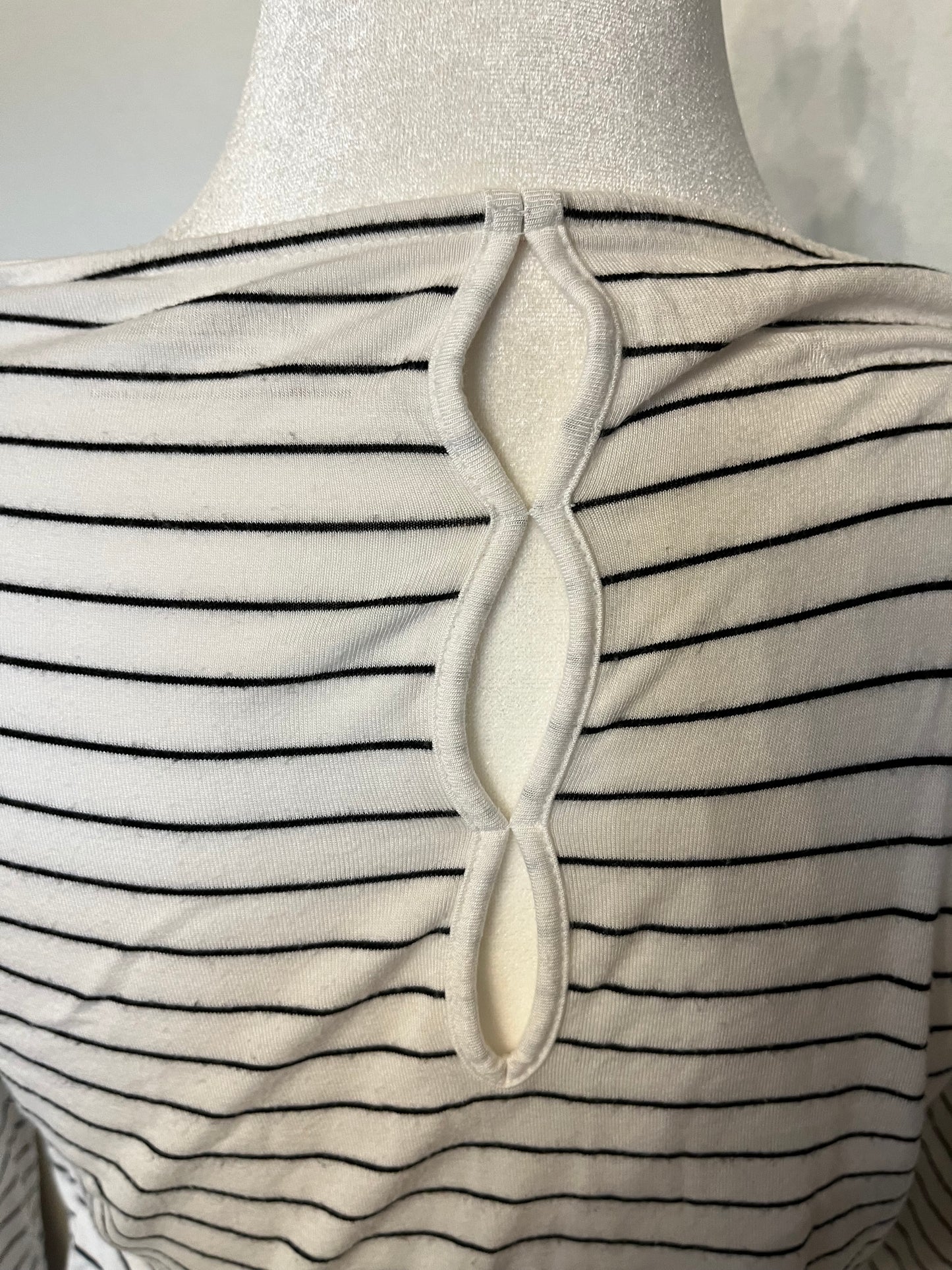 Motherhood Black and White Stripe Knit Top