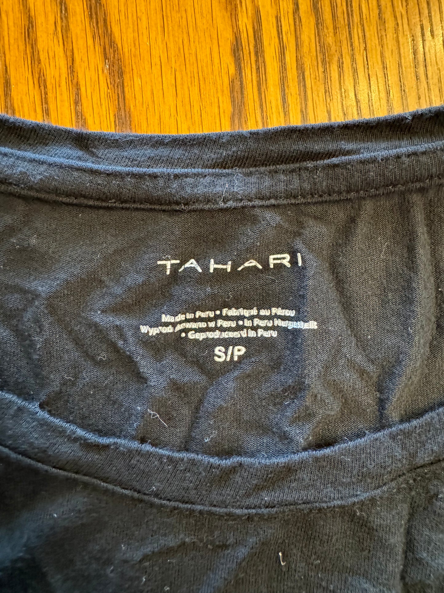 Tahari Black Knit Layering Top