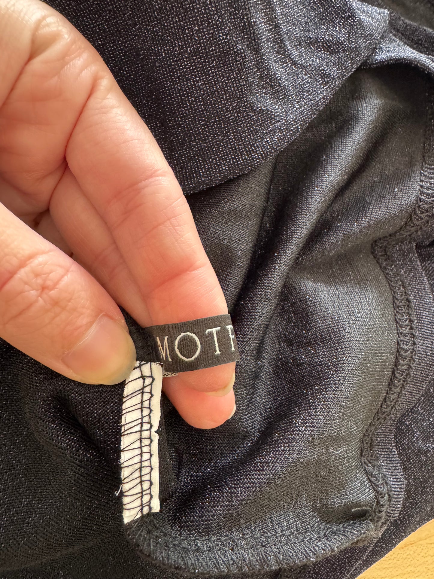 MOTF Navy Top With Sheer Overlay