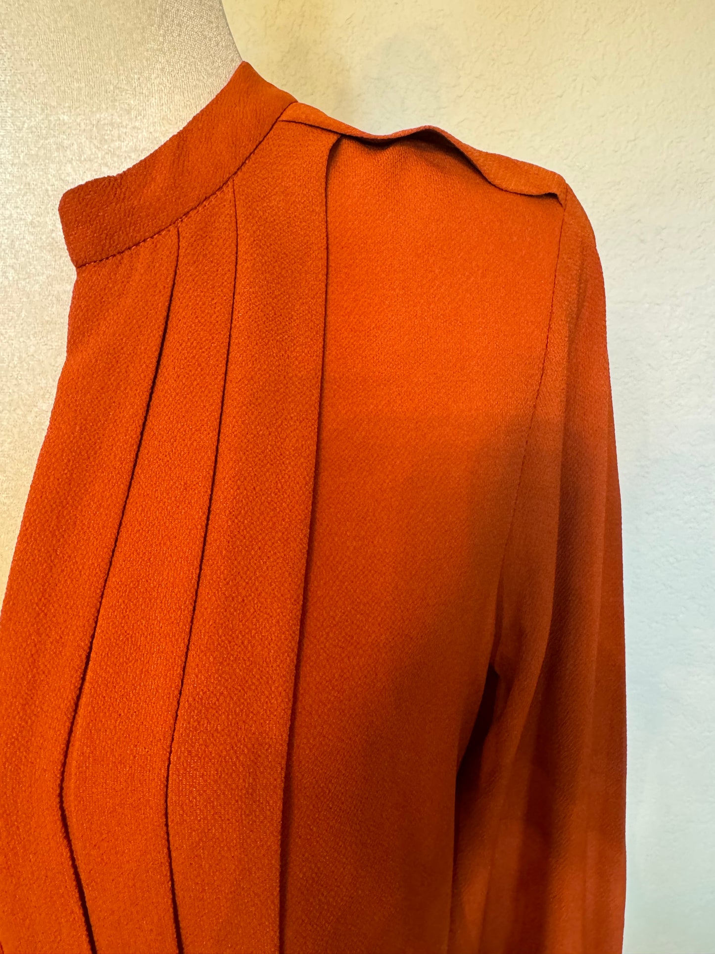 Shein Rust Pleated Top