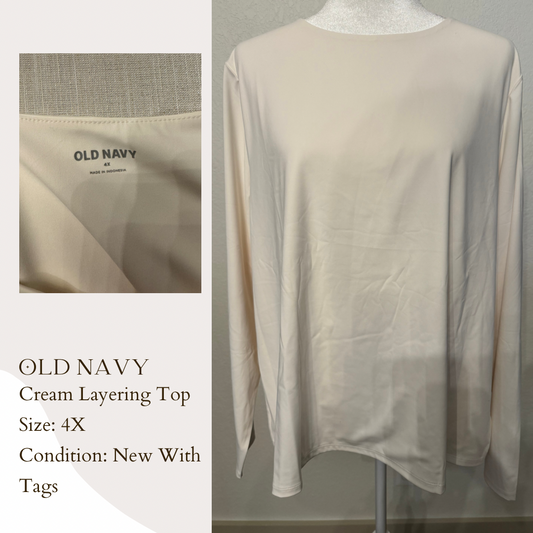 Old Navy Cream Layering Top