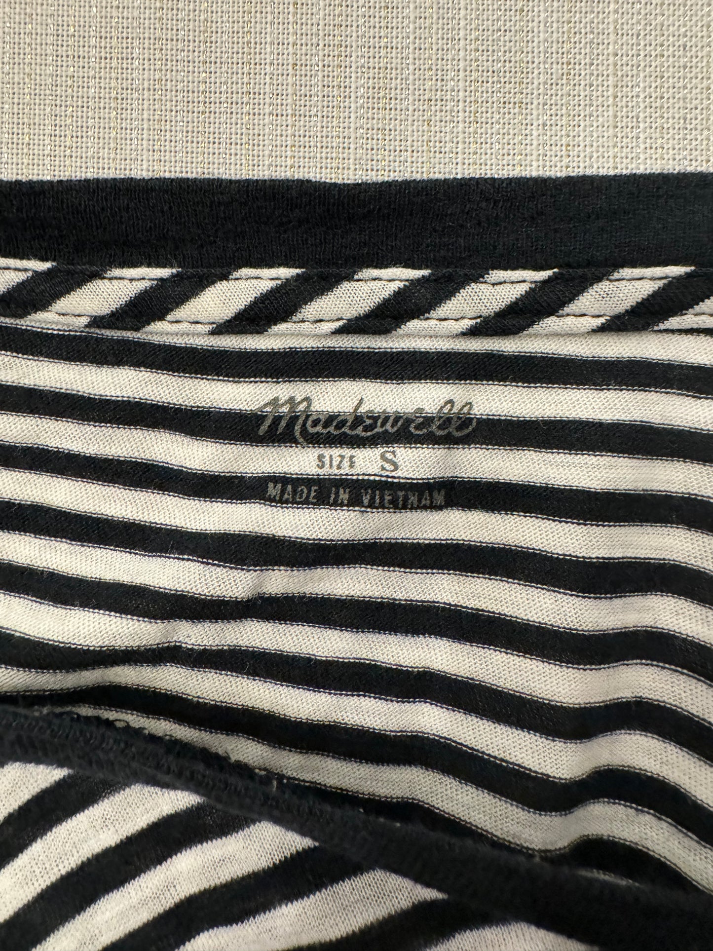 Madewell Black and White Stripe Tee